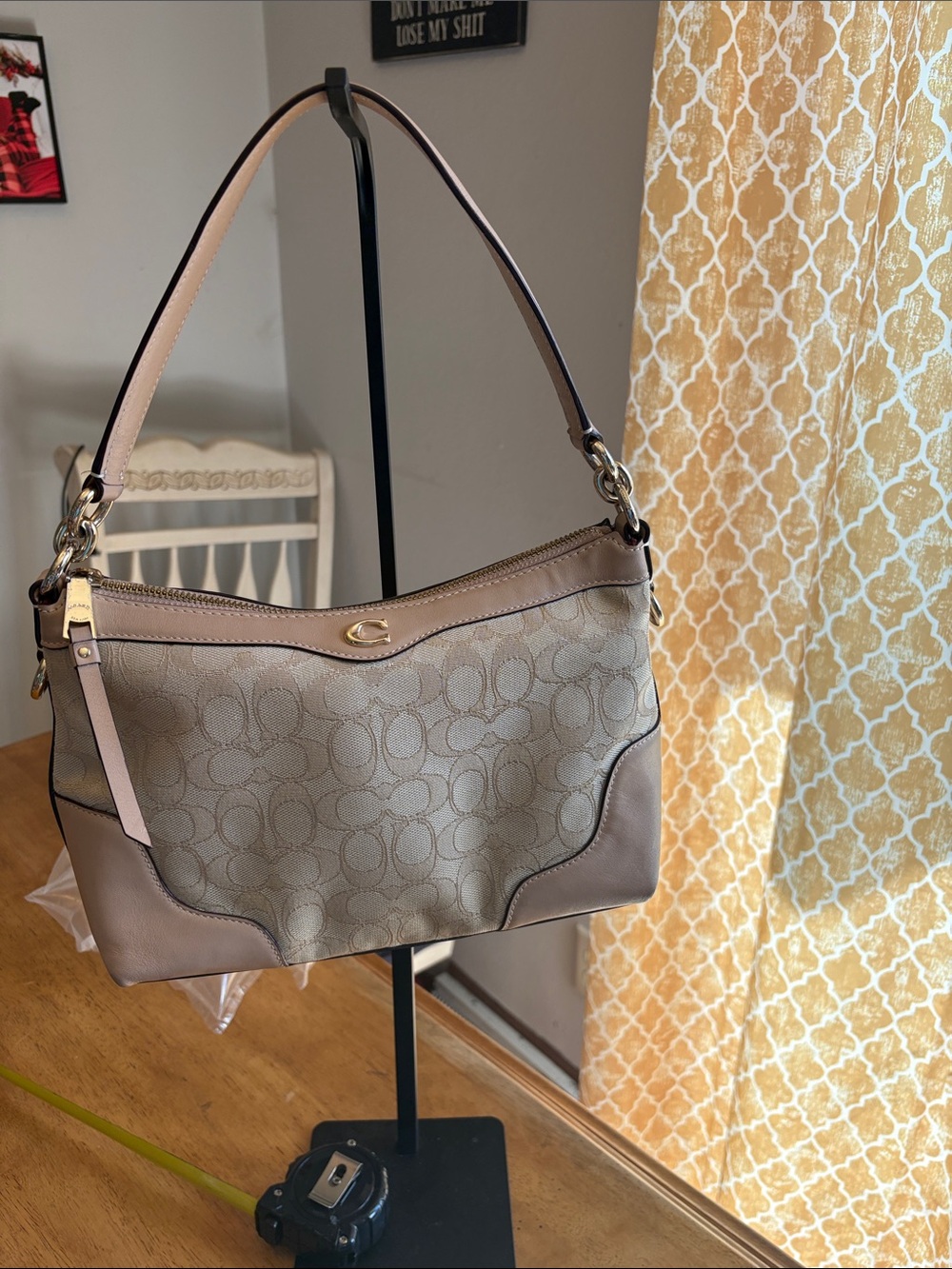 Coach 2019 Neutral Signature Canvas Shoulder Bag